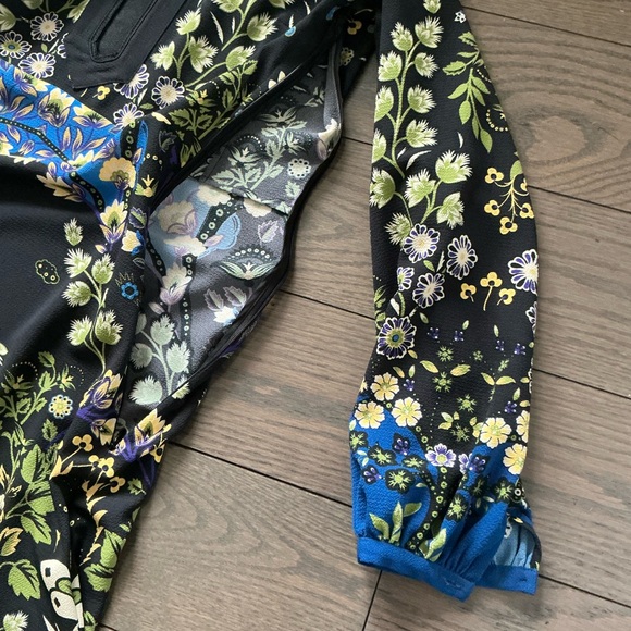 Etro Black Floral Maxi Dress with Blue and Green Motifs - Picture 5 of 5